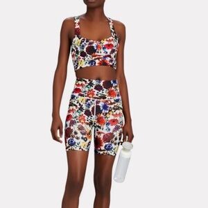 Splits59 Floral Bike Shorts and bra set size xs/s